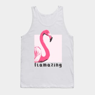 Flamazing Flamingo Art Design Tank Top